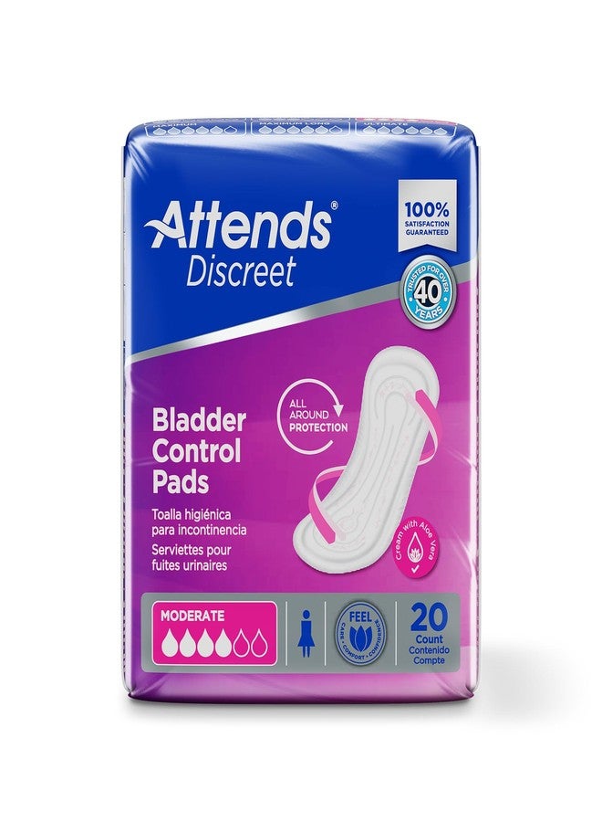 Attends Discreet Female Incontinent Pad Moderate 10.5" L ADPMOD, Moderate, 20 Ct - Image 4